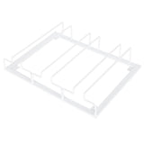 Wine Glass Rack Under Cabinet Stemware Holder Storage Hanger Metal Organizer for Bar Kitchen3 Slot 30x22.5cm White