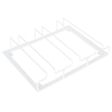 Wine Glass Rack Under Cabinet Stemware Holder Storage Hanger Metal Organizer for Bar Kitchen3 Slot 30x22.5cm White - Close-Up Angle