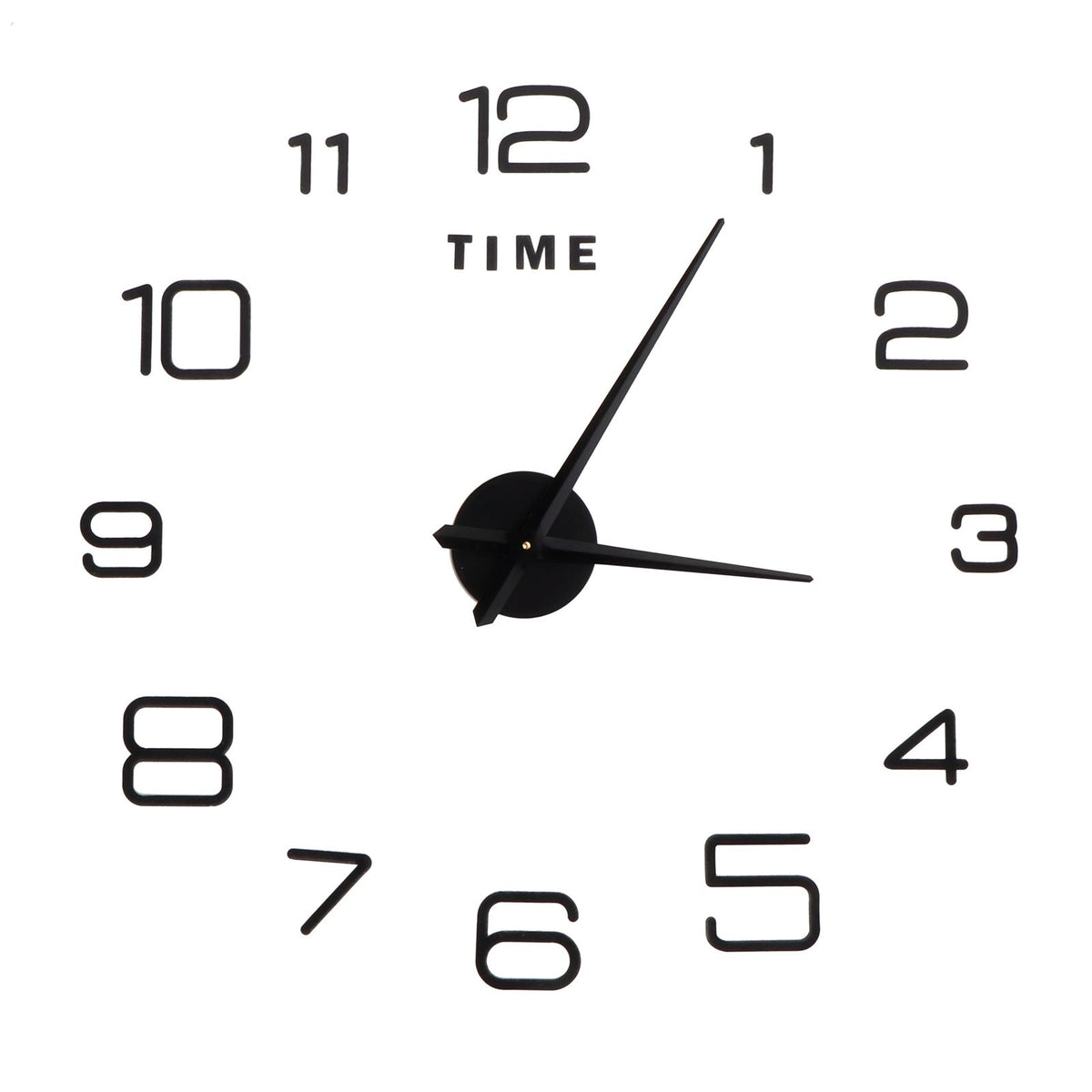DIY Wall Clock Acrylic Frameless Mirror Surface Wall Sticker Clock Decor for Living Room BedroomBlack