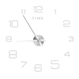 DIY Wall Clock Acrylic Frameless Mirror Surface Wall Sticker Clock Decor for Living Room BedroomSilver - 45-Degree Angle