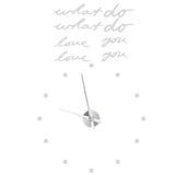 Innovative DIY Wall Clock Stylish Mirror Surface Sticker Clock Modern Home DecorationSilver - Top-Down View