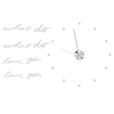 Innovative DIY Wall Clock Stylish Mirror Surface Sticker Clock Modern Home DecorationSilver - Low Angle