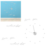 Innovative DIY Wall Clock Stylish Mirror Surface Sticker Clock Modern Home DecorationSilver