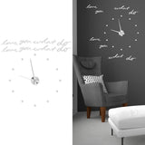 Innovative DIY Wall Clock Stylish Mirror Surface Sticker Clock Modern Home DecorationSilver - Extra Image