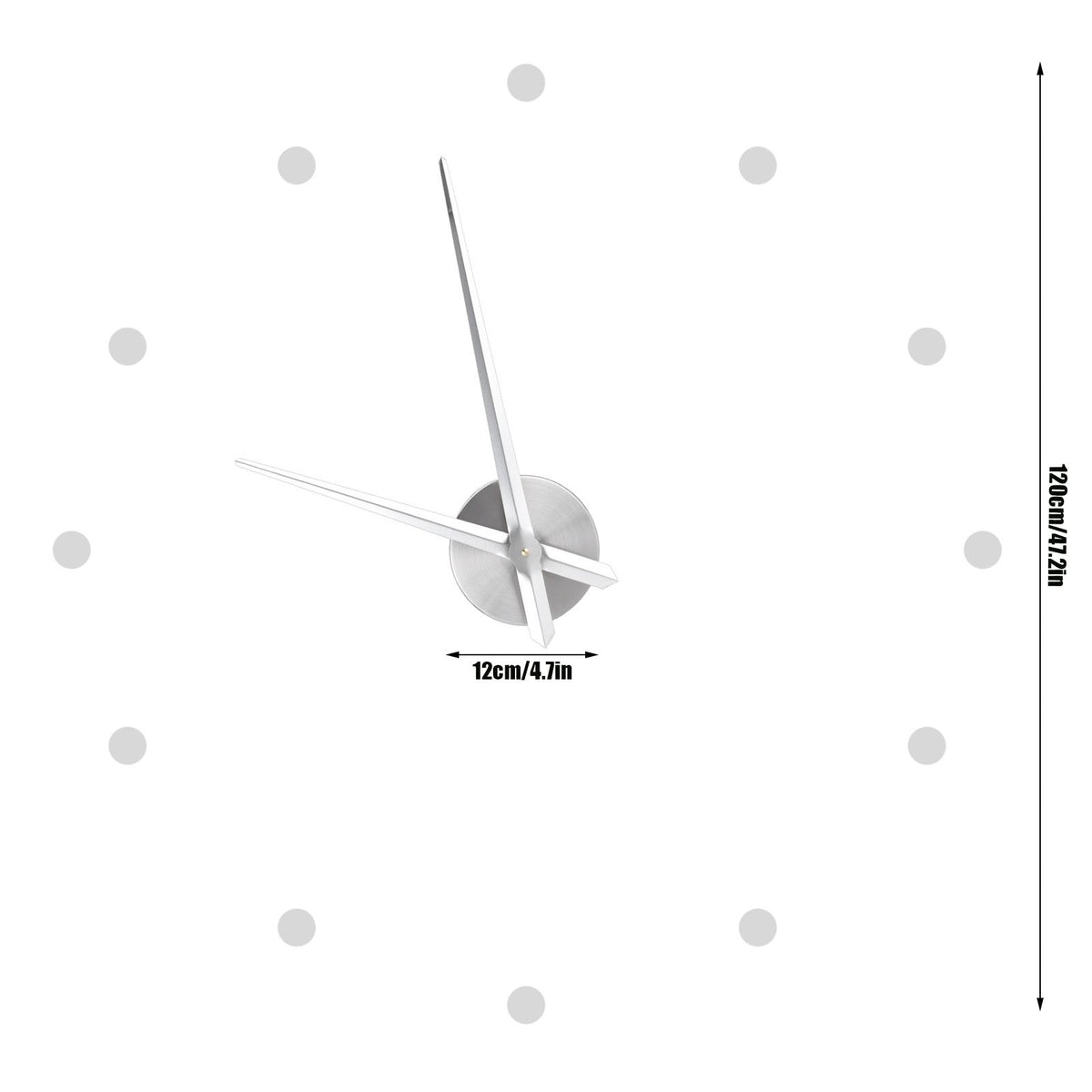 Innovative DIY Wall Clock Stylish Mirror Surface Sticker Clock Modern Home DecorationSilver