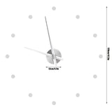 Innovative DIY Wall Clock Stylish Mirror Surface Sticker Clock Modern Home DecorationSilver - Extra Image