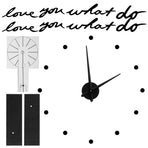 Innovative DIY Wall Clock Stylish Mirror Surface Sticker Clock Modern Home DecorationBlack