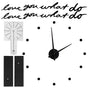 Innovative DIY Wall Clock Stylish Mirror Surface Sticker Clock Modern Home DecorationBlack