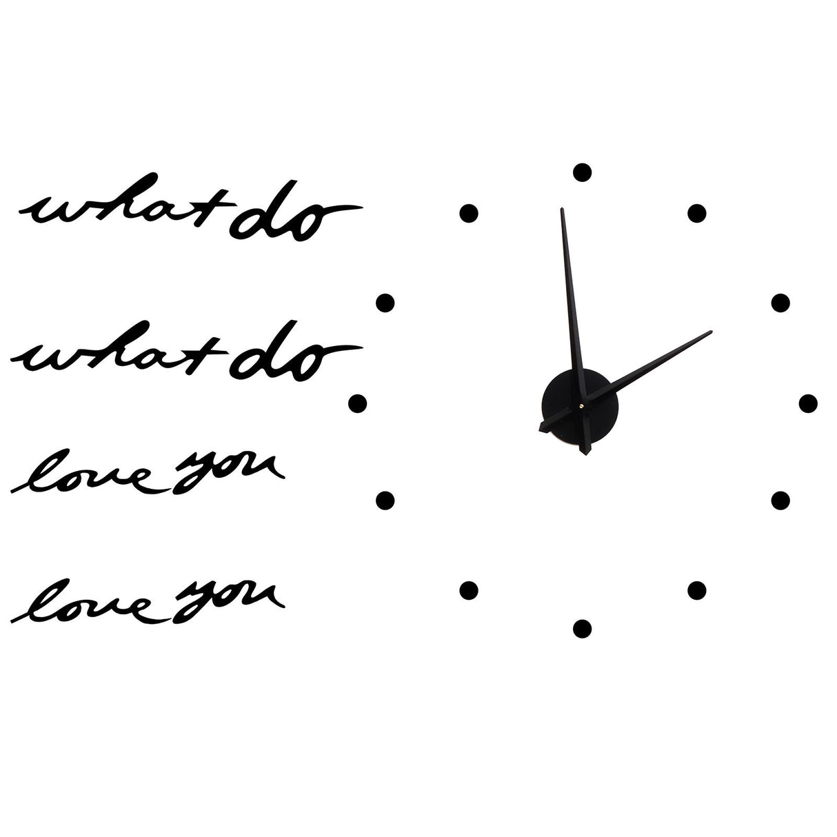 Innovative DIY Wall Clock Stylish Mirror Surface Sticker Clock Modern Home DecorationBlack
