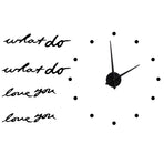 Innovative DIY Wall Clock Stylish Mirror Surface Sticker Clock Modern Home DecorationBlack
