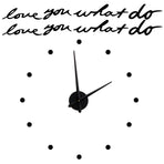 Innovative DIY Wall Clock Stylish Mirror Surface Sticker Clock Modern Home DecorationBlack