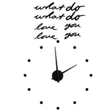 Innovative DIY Wall Clock Stylish Mirror Surface Sticker Clock Modern Home DecorationBlack - Top-Down View