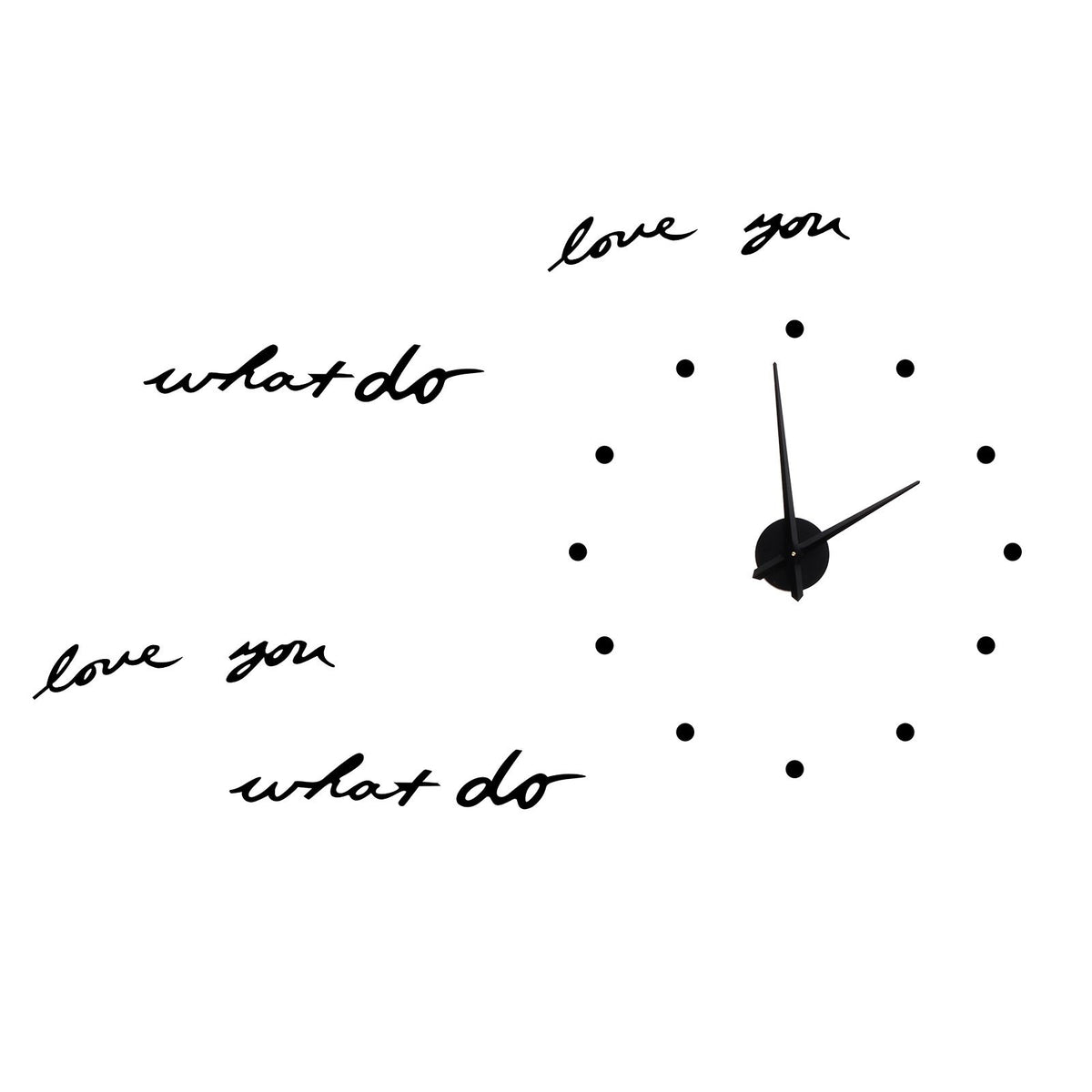 Innovative DIY Wall Clock Stylish Mirror Surface Sticker Clock Modern Home DecorationBlack