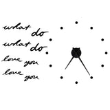 Innovative DIY Wall Clock Stylish Mirror Surface Sticker Clock Modern Home DecorationBlack