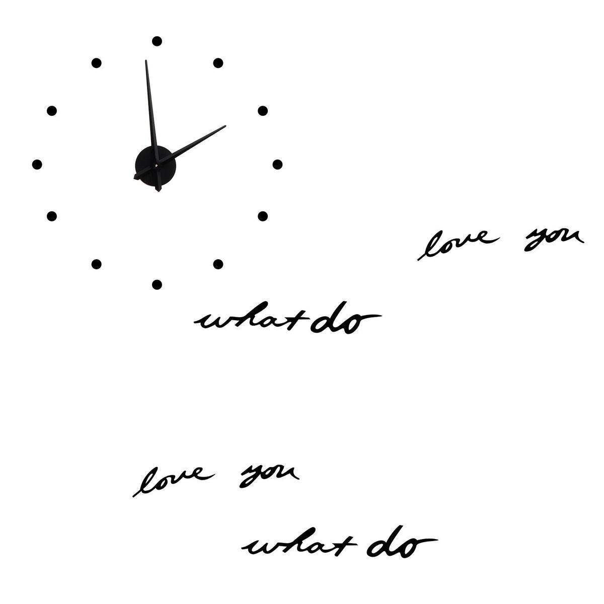 Innovative DIY Wall Clock Stylish Mirror Surface Sticker Clock Modern Home DecorationBlack