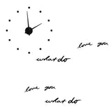 Innovative DIY Wall Clock Stylish Mirror Surface Sticker Clock Modern Home DecorationBlack - Low Angle