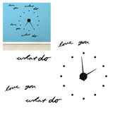 Innovative DIY Wall Clock Stylish Mirror Surface Sticker Clock Modern Home DecorationBlack
