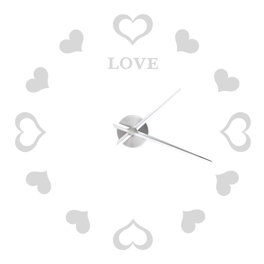 Innovative DIY Wall Clock Acrylic Mirror Surface Wall Sticker Clock for Home DecorationSilver