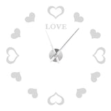 Innovative DIY Wall Clock Acrylic Mirror Surface Wall Sticker Clock for Home DecorationSilver