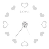 Innovative DIY Wall Clock Acrylic Mirror Surface Wall Sticker Clock for Home DecorationSilver