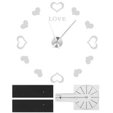 Innovative DIY Wall Clock Acrylic Mirror Surface Wall Sticker Clock for Home DecorationSilver - Low Angle