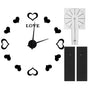 Innovative DIY Wall Clock Acrylic Mirror Surface Wall Sticker Clock for Home DecorationBlack