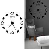 Innovative DIY Wall Clock Acrylic Mirror Surface Wall Sticker Clock for Home DecorationBlack - Extra Image