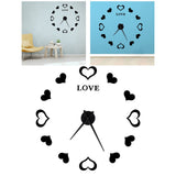 Innovative DIY Wall Clock Acrylic Mirror Surface Wall Sticker Clock for Home DecorationBlack - Extra Image
