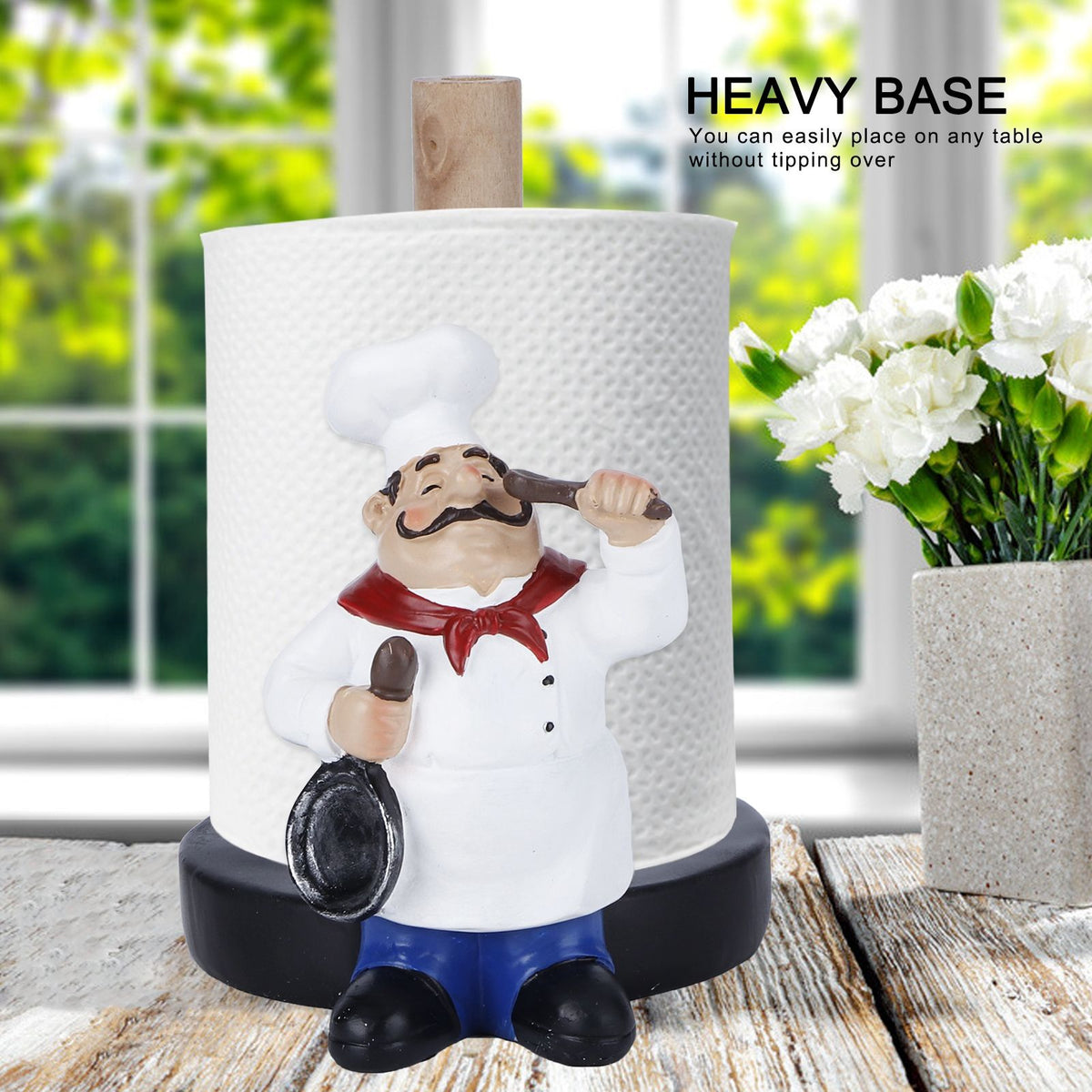 DoubleLayer Paper Towel Holder Resin Crafts Display for Kitchen Shop Restaurant Decoration