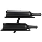 Wall Mounted Red Wine Bottle Holder Rack Storage Shelf for Household Kitchen Bar Decor2 Bottle - Close-Up Angle