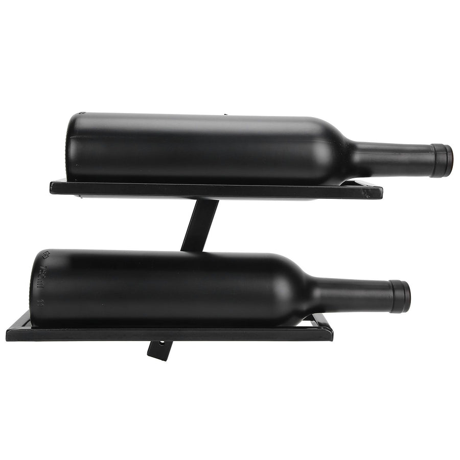 Wall Mounted Red Wine Bottle Holder Rack Storage Shelf for Household Kitchen Bar Decor2 Bottle