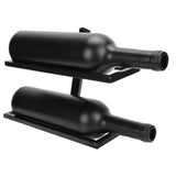 Wall Mounted Red Wine Bottle Holder Rack Storage Shelf for Household Kitchen Bar Decor2 Bottle - Low Angle