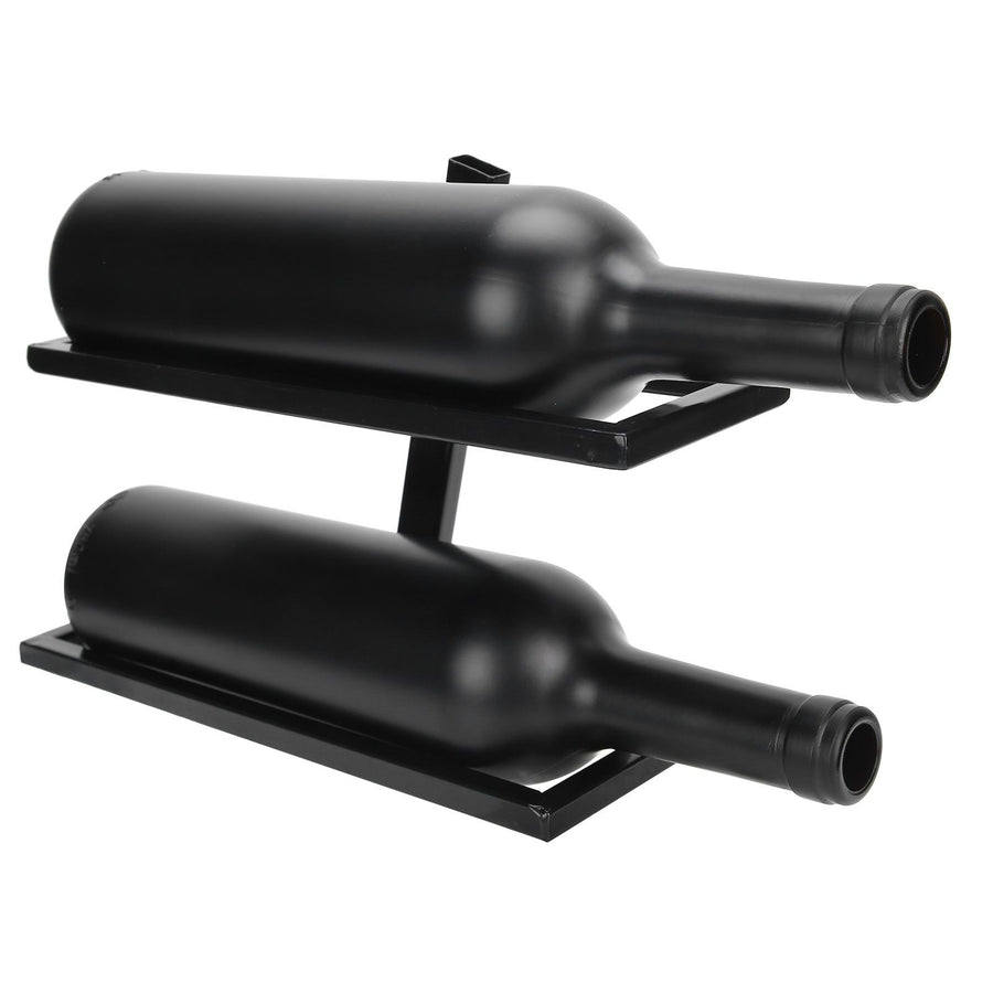 Wall Mounted Red Wine Bottle Holder Rack Storage Shelf for Household Kitchen Bar Decor2 Bottle