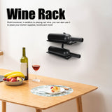 Wall Mounted Red Wine Bottle Holder Rack Storage Shelf for Household Kitchen Bar Decor2 Bottle - Extra Image