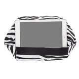 Portable Tablet Cushion Printed Canvas Reading Bracket Pillow Holder for Smartphone BooksStripe Style - Close-Up Angle