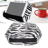 Portable Tablet Cushion Printed Canvas Reading Bracket Pillow Holder for Smartphone BooksStripe Style