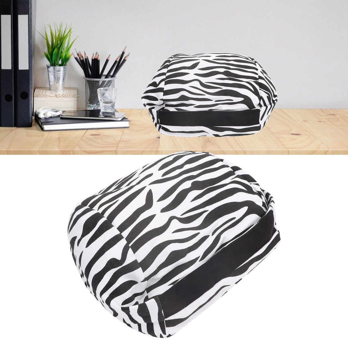 Portable Tablet Cushion Printed Canvas Reading Bracket Pillow Holder for Smartphone BooksStripe Style