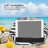 Portable Tablet Cushion Printed Canvas Reading Bracket Pillow Holder for Smartphone BooksStripe Style
