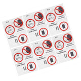 6PCS Caution Notice English Reminder Slogan Wall Sticker Sign for Hospital Company School - 45-Degree Angle