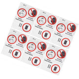 6PCS Caution Notice English Reminder Slogan Wall Sticker Sign for Hospital Company School - Rear View