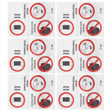 6PCS Caution Notice English Reminder Slogan Wall Sticker Sign for Hospital Company School