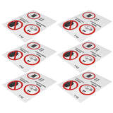 6PCS Caution Notice English Reminder Slogan Wall Sticker Sign for Hospital Company School - Low Angle