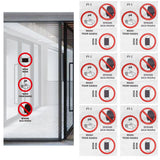 6PCS Caution Notice English Reminder Slogan Wall Sticker Sign for Hospital Company School - Extra Image