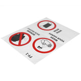6PCS Caution Notice English Reminder Slogan Wall Sticker Sign for Hospital Company School