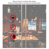 6PCS Caution Notice English Reminder Slogan Wall Sticker Sign for Hospital Company School - Extra Image