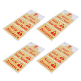 4PCS Warning Signs Wall Sticker Caution Warning Decals DIY Kitchen Shop Window Decor - Top-Down View