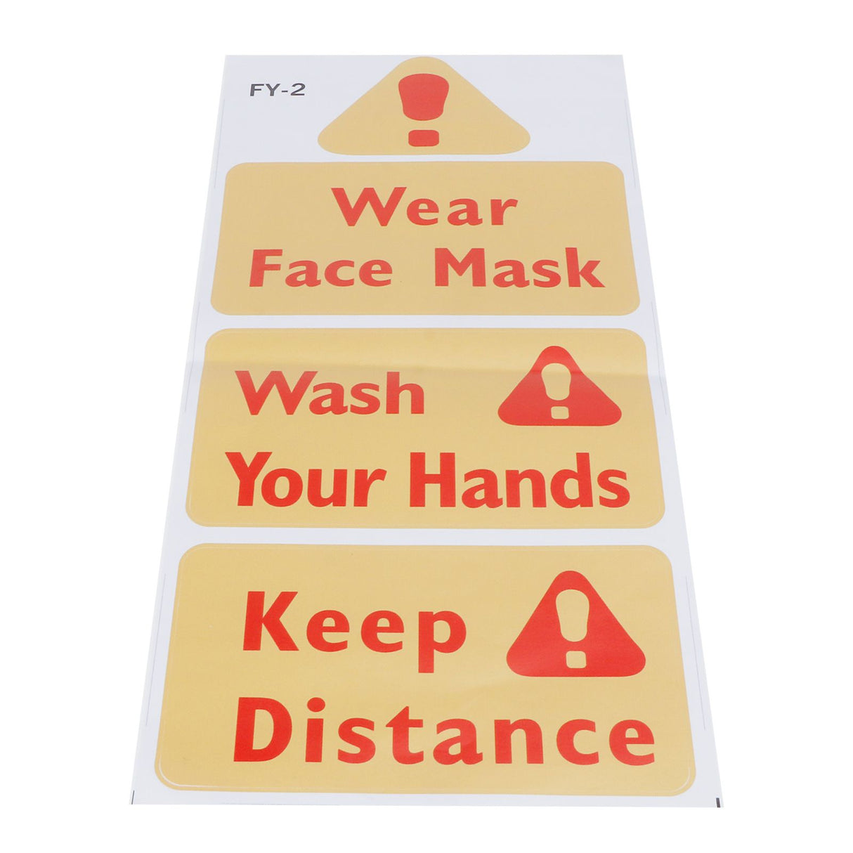 4PCS Warning Signs Wall Sticker Caution Warning Decals DIY Kitchen Shop Window Decor