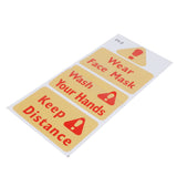 4PCS Warning Signs Wall Sticker Caution Warning Decals DIY Kitchen Shop Window Decor - Extra Image