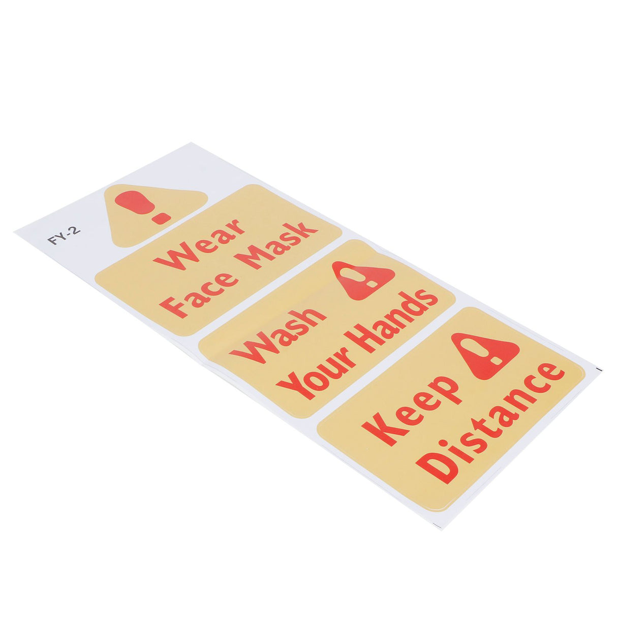 4PCS Warning Signs Wall Sticker Caution Warning Decals DIY Kitchen Shop Window Decor