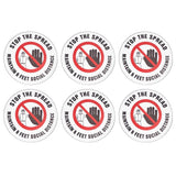 2 Sets Social Distancing Sign Keep Distance Wall Sticker for Home Supermarket Public Place